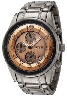 Fossil JR9938  Watches,Mens Chronograph Copper Dial Stainless Steel, Chronograph Fossil Quartz Watches