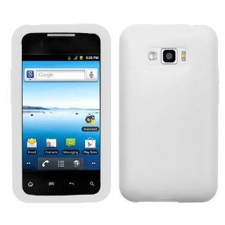 Asmyna LGLS696CASKSO001 Slim and Soft Durable Protective Case for LG Optimus Elite/Optimus M+/Optimus Plus E696   1 Pack   Retail Packaging   White Cell Phones & Accessories