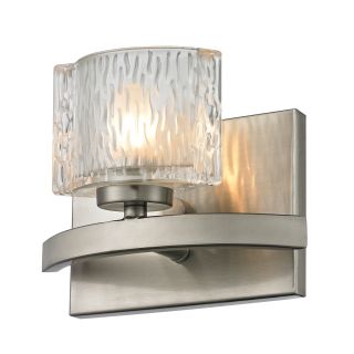 Rai Brushed Nickel 1 light Vanity Light With Clear Glass