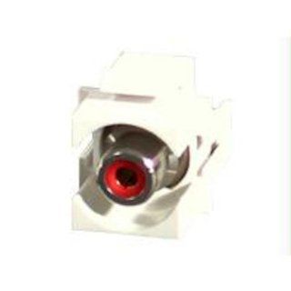 C2G / Cables to Go 28743 SnapIn Red RCA Keystone Module White Electronics