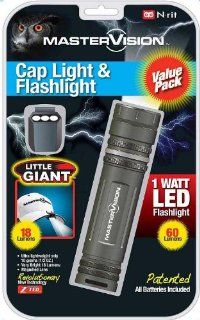 MasterVision 701 Cap Light and Flashlight, 2 Pack   Basic Handheld Flashlights  