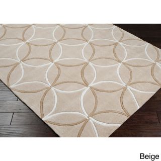 Surya Carpet, Inc. Hand tufted Geometric Contemporary Area Rug (8 X 11) Beige Size 8 x 11