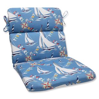 Pillow Perfect Set Sail Atlantic Rounded Corners Outdoor Chair Cushion