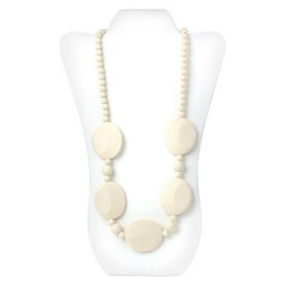 Nixi by Bumkins Pietra Silicone Teething Necklace   White