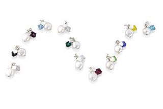 personalised birthstone and charm necklace by bish bosh becca