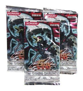 Yu Gi Oh   The Shining Darkness   Booster Pack (Lot of 3) Toys & Games