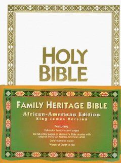 Family Heirloom Bible African American Kjv, White, Leatherflex, Velva Gold Edges/African American Edition 9780840713711 Books