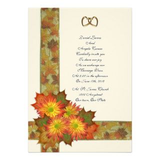 Fall flowers wedding Invitation