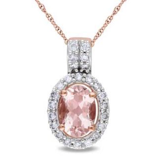 and 1/5 CT. T.W. Diamond Frame Pendant in 10K Rose Gold   17   Zales