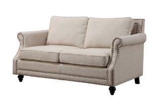 Shop Camden Beige Two Seat Linen Sofa at the  Furniture Store