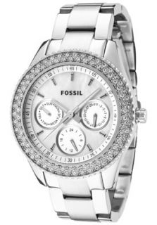 Fossil ES2860  Watches,Womens Stella White Crystal White Mother Of Pearl Stainless Steel, Casual Fossil Quartz Watches
