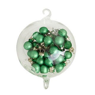 Green Finial Drop Glass Ornaments