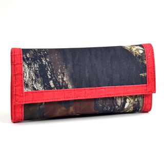 Mossy Oak Camouflage/ Red Tri fold Checkbook Wallet