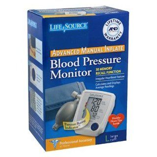 Lifesource Advanced Manual Inflate UA 705VL Blood Pressure Monitor DIGital UA705VL ADULT Large 14.2   17.7" (36   45 cm) Health & Personal Care