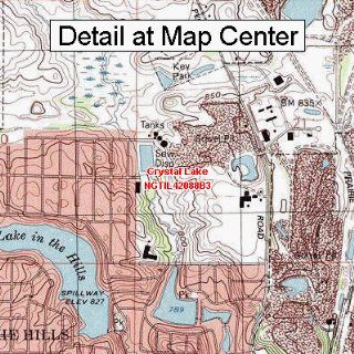 USGS Topographic Quadrangle Map   Crystal Lake, Illinois (Folded/Waterproof)  Outdoor Recreation Topographic Maps  Sports & Outdoors
