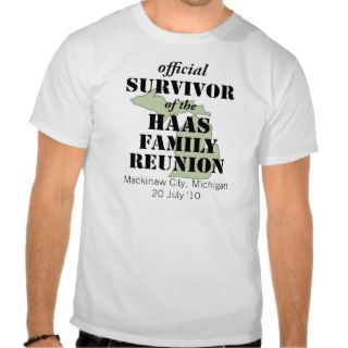 Official Family Reunion Survivor   Michigan Green T shirts