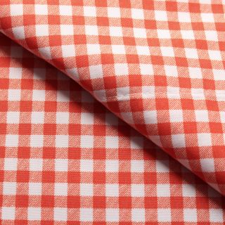 Elite Home Products Expressions Gingham Printed Easy Care Sheet Sets Orange Size Twin