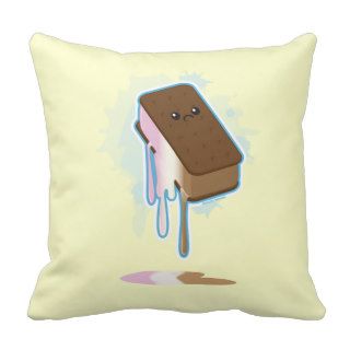 Ice Cream Sandwich Throw Pillow