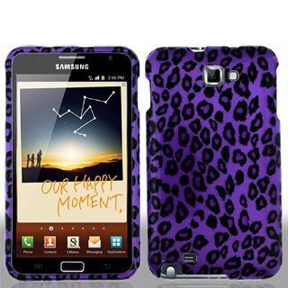 Purple Leopard Hard Cover Case for Samsung Galaxy Note N7000 SGH I717 SGH T879 Cell Phones & Accessories