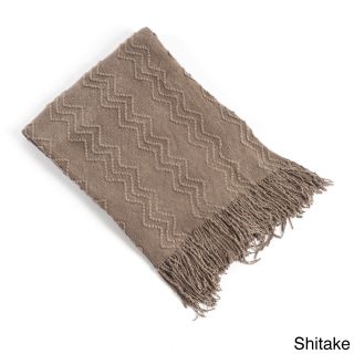 Knitted Zigzag Design Throw Blanket
