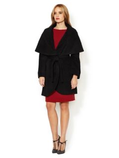 Marla Sculpted Coat with Tie Belt by T. Tahari