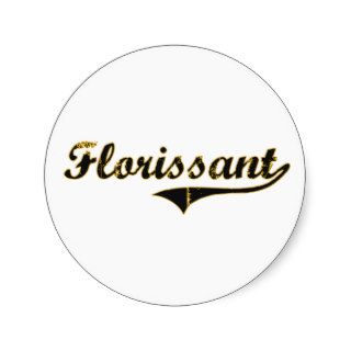Florissant Missouri Classic Design Round Sticker