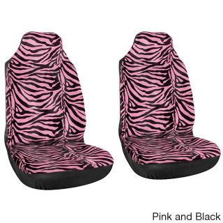 Oxgord Zebra/ Tiger Striped 2 piece Integrated Bucket Seat Cover Set For High Back Sport Seats