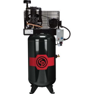 Chicago Pneumatic Reciprocating Air Compressor — 7.5 HP, 80 Gallon, 208-230 Volt, 1-Phase, Model# RCP7581VS  20   29 CFM Air Compressors