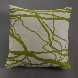 Dermond Peterson Flora Vine Pillow VINE Color Moss Green on Natural Linen