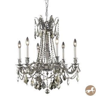Christopher Knight Home Lucerne 6 light Royal Cut Gold Crystal And Pewter Chandelier