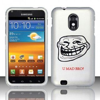 Silver Meme Hard Cover Case for Samsung Galaxy S2 S II Sprint Boost Virgin SPH D710 Epic Touch 4G Cell Phones & Accessories