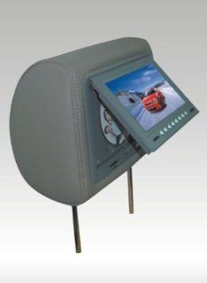 Tview T718DVPL Grey Headrests with 7 Tft Car Monitors & DVD/CD//DIVX Plarer Built in "  Vehicle Headrest Video 