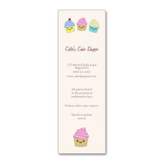 Cute Kawaii Cupcakes in Pastel Colors Business Card
