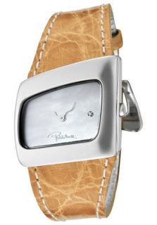 Roberto Cavalli R7251102855  Watches,Womens Curvi Mother of Pearl Dial Mustard Crocodile, Casual Roberto Cavalli Quartz Watches