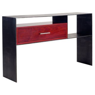 Miles & May ET Console Table 25.03 Finish Case Blackened Steel / Drawer Pa