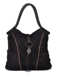 Stitched Suede Shoulder Bag by Carla Mancini