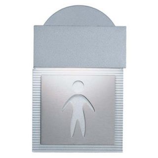 Zaneen Lighting Mini Signal Mens Room Wall Light in Metallic Gray D9 3055