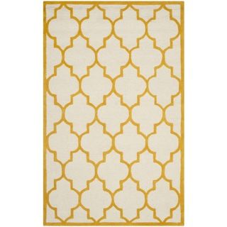 Safavieh Handmade Moroccan Cambridge Ivory/ Gold Wool Rug (8 X 10)