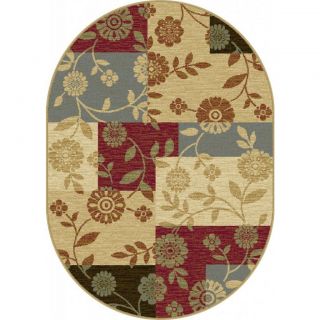 Lagoon Multi Oval Transitional Area Rug (53 X 73)