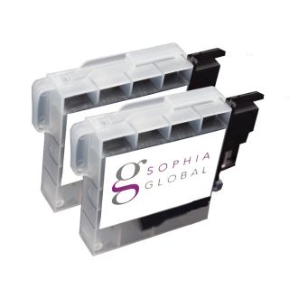 Sophia Global Compatible Ink Cartridge Replacement For Brother Lc61 (2 Black)
