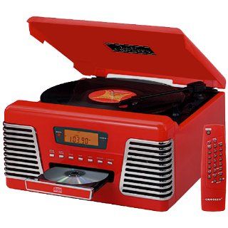 Crosley CR712 Autorama Turntable with CD Player and AM/FM Radio, Red (Discontinued by Manufacturer) Electronics