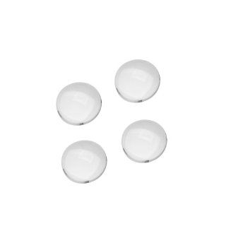 Beadaholique Czech Glass Round Cabochons Beads, 14.5 to 15mm, Clear