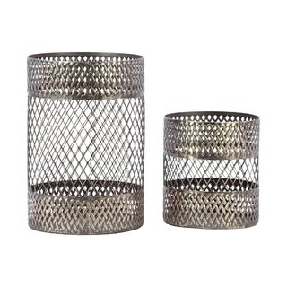 Metal Candle Holder Set Of Two