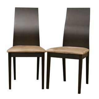 Baxton Studio Calhoun Dark Brown Modern Dining Chair (set Of 2)