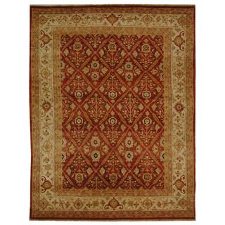 Safavieh Hand knotted Samarkand Rust/ Ivory Wool Rug (9 X 12)