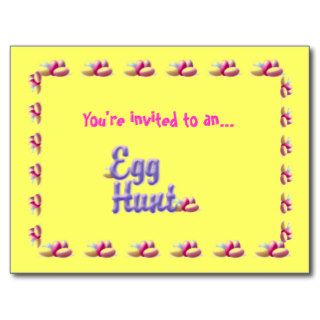 Easter egg hunt invitation post cards