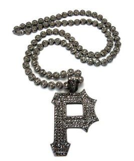 Allover Stone Ball 8mm Cluster Chain Necklace Wiz Khalifa Pittsburg P SCP713HE Jewelry