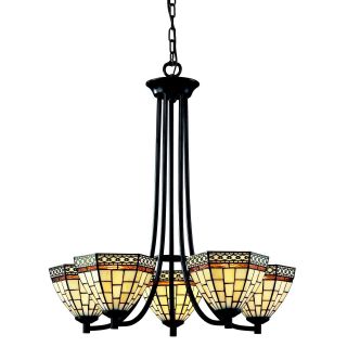 Z lite Stained glass 5 light Chandelier