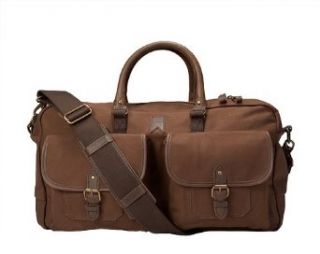 Navali Stowaway Canvas & Leather Weekender Bag Carafe Brown Clothing