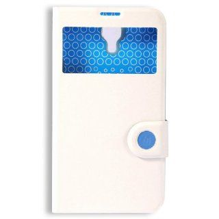 White Flip Cover PU Leather Case For Samsung Galaxy Mega 6.3 i9200 Sleep/Wakeup Cell Phones & Accessories